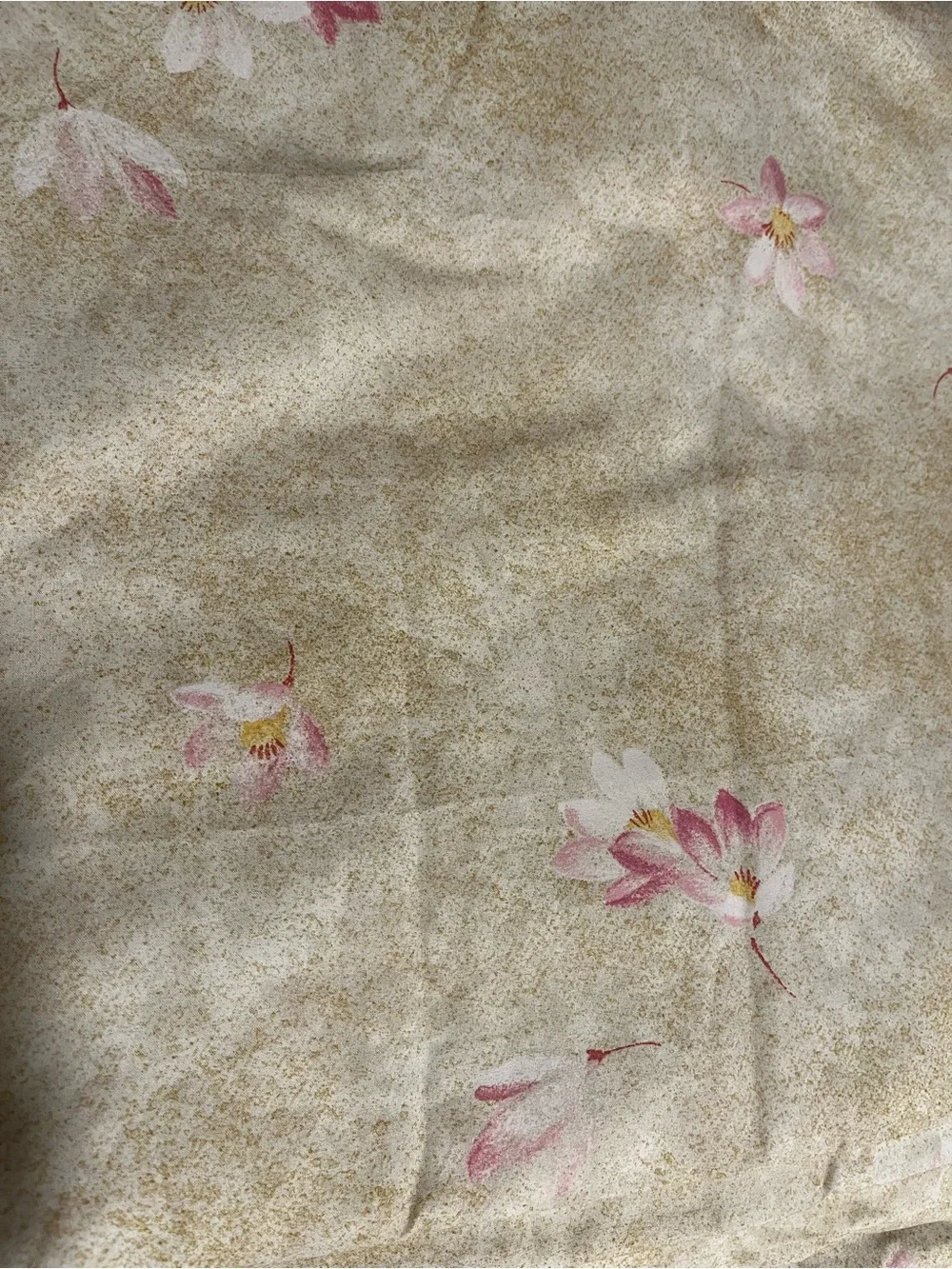 Calvin Klein Duvet Cover*w delicate Asian Pink Cherry blossom Accents On Beige